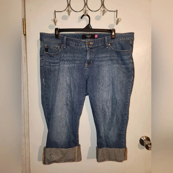 torrid Pants - Torrid 20 capris jeans glitter sparkly